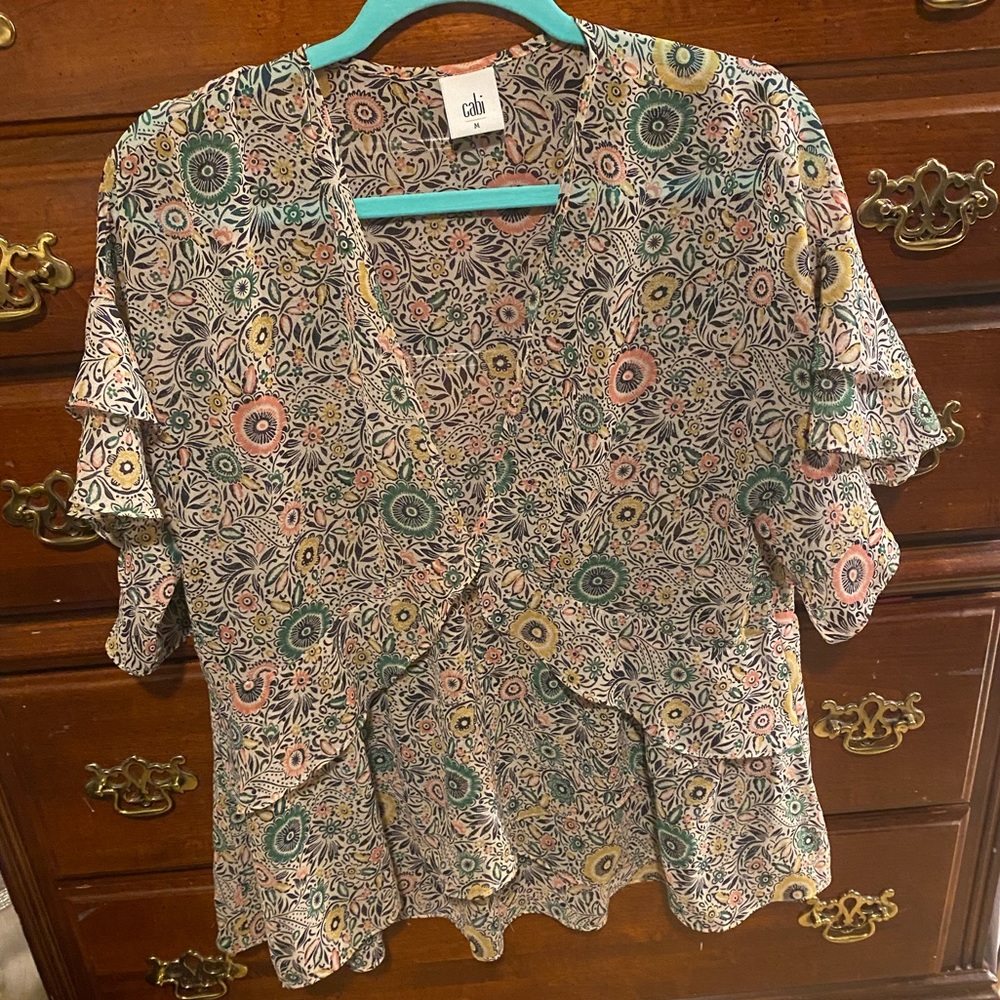 Flowing Bohemian two-piece blouse by CAbi